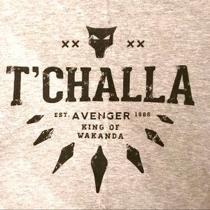 T’Challa Marvel Black Panther Gray T Shirt